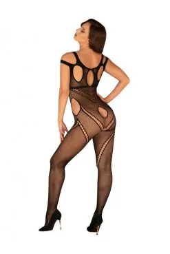 Combi Bodystocking Intégrale Ajourée Noir -SexToys Soldes combi bodystocking integrale ajouree noir 5