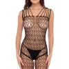 Combi Bodystocking Large Maille Ouvert Entrejambe