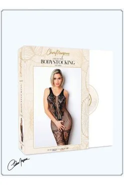 Combi BodyStocking Motifs Buste Et Jarretière -SexToys Soldes combi bodystocking motifs buste et jarretiere 4