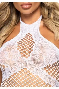 Combi Bodystocking Ouvert Effet 3 Pièces Blanche -SexToys Soldes combi bodystocking ouvert effet 3 pieces blanche 2