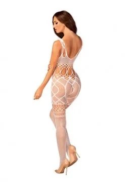 Combi Bodystocking Ouverte Sexy Blanche -SexToys Soldes combi bodystocking ouverte sexy blanche 3