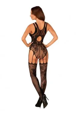 Combi Ouverte Bodystocking Multi Jarretelles -SexToys Soldes combi ouverte bodystocking multi jarretelles 5