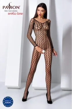 Combi Sexy BodyStocking Grandes Mailles Noir