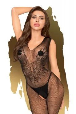 Combinaison Ailes Anges Wild Catch Bodystocking Noir