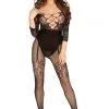 Combinaison BodyStocking Effet Body à Jarretelles