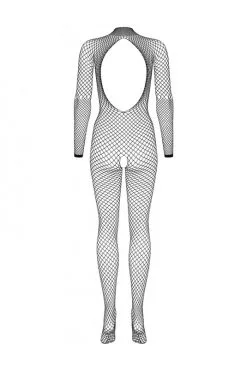 Combinaison Bodystocking Filet Manches Longues Noir -SexToys Soldes combinaison bodystocking filet manches longues noir 3