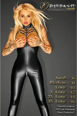 Combinaison Fetish Seins Nus Swagger Noir HandMade -SexToys Soldes combinaison fetish seins nus swagger noir handmade 8