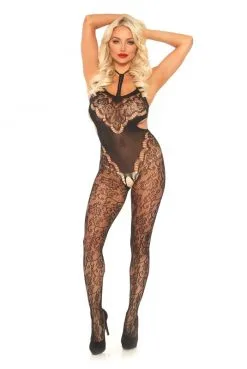 Combinaison Ouverte Sexy Chic Effet Body Tour De Cou -SexToys Soldes combinaison ouverte sexy chic effet body tour de cou 2