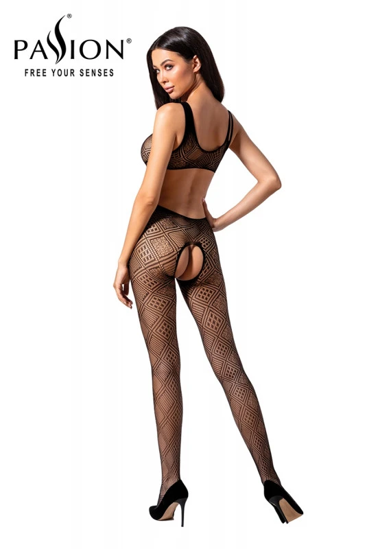 Combinaison Résille Ouverte Dos Effet 2 Pièces Noir 1 Combinaison Résille Ouverte Dos Effet 2 Pièces Noir