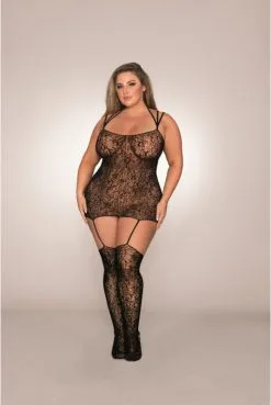 Combinaison Sexy Dentelle Jarretelle Grande Taille
