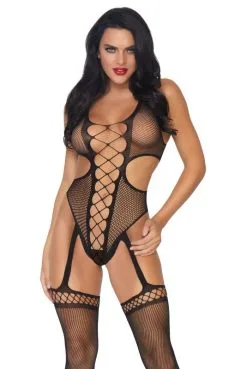 Combinaison Sexy Effet Cuissardes Résille