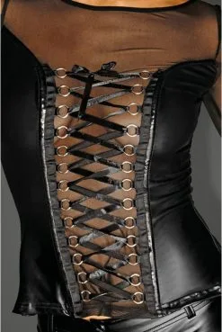 Corsage Transparent Fetish Narcissist Noir HandMade -SexToys Soldes corsage transparent fetish narcissist noir handmade 2