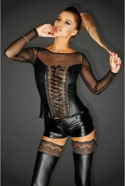 Corsage Transparent Fetish Narcissist Noir HandMade