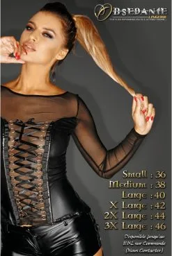 Corsage Transparent Fetish Narcissist Noir HandMade -SexToys Soldes corsage transparent fetish narcissist noir handmade 4