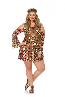 Costume Grande Taille StarFlower Hippie Leg Avenue