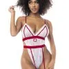 Costume Infirmière Sexy Body String Et Serre-Tête