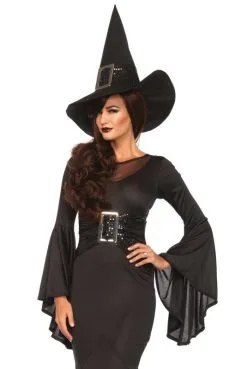 Costume Sorcière Robe Longue Moulante Chic -SexToys Soldes costume sorciere robe longue moulante chic 2