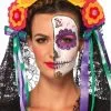 Couronne De Fleurs Et Dentelle Jour Des Morts Mexicain