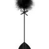 Cravache Noire Coeur Plumeau Noir