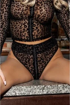 Culote Total Zip Tulle Léopard Triple Tirette