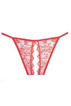 Culotte Dentelle Rouge Ouverte Sur Les Fesses -SexToys Soldes culotte dentelle rouge ouverte sur les fesses 1