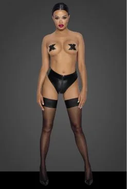 Culotte Fetish Tanga Double Zip En Wetlook -SexToys Soldes culotte fetish tanga double zip en wetlook 1