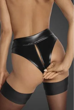 Culotte Fetish Tanga Double Zip En Wetlook -SexToys Soldes culotte fetish tanga double zip en wetlook 2
