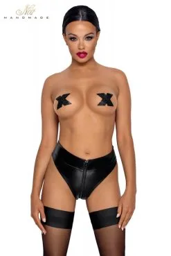 Culotte Fetish Tanga Double Zip En Wetlook -SexToys Soldes culotte fetish tanga double zip en wetlook 5