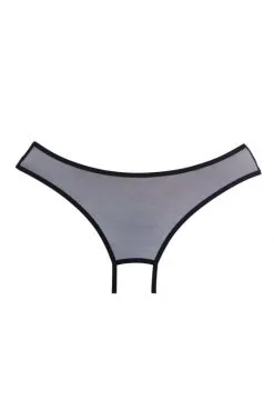Culotte Ouverte Fine Résille Et Dentelle Noire -SexToys Soldes culotte ouverte fine resille et dentelle noire 1