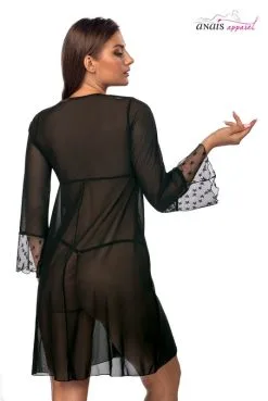 Déshabillé Sexy Transparent Noir Roisin -SexToys Soldes deshabille sexy transparent noir roisin 1