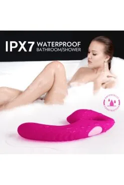 Double God Vibro Sans Ceinture Strap-On Télécommandé -SexToys Soldes double god vibro sans ceinture strap on telecommande 5