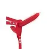 Double Gode Ceinture Vibrant Rouge