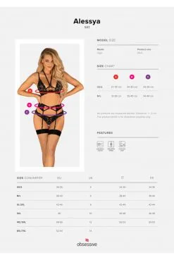 Ensemble 3 Pièces Portes Jarretelles Bijou Alessya -SexToys Soldes ensemble 3 pieces portes jarretelles bijou alessya 6