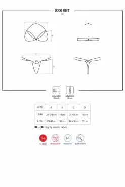 Ensemble Bijou Strappy Sexy 2 Pièces Obsessive -SexToys Soldes ensemble bijou strappy sexy 2 pieces obsessive 4