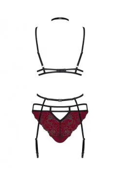 Ensemble Bordeaux Sugestina 3 Pièces -SexToys Soldes ensemble bordeaux sugestina 3 pieces 3