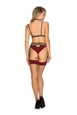 Ensemble Bordeaux Sugestina 3 Pièces -SexToys Soldes ensemble bordeaux sugestina 3 pieces 5