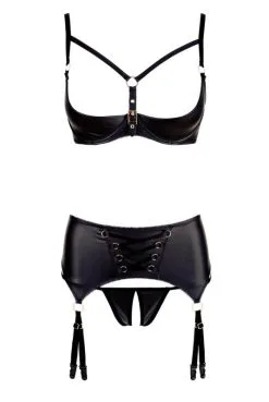 Ensemble Fetish Ouvert Seins Nus 3 Pièces -SexToys Soldes ensemble fetish ouvert seins nus 3 pieces 2