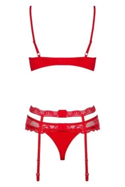 Ensemble Heartina Rouge Coeur Strass Obsessive -SexToys Soldes ensemble heartina rouge coeur strass obsessive 3