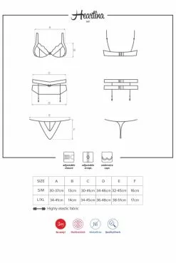 Ensemble Heartina Rouge Coeur Strass Obsessive -SexToys Soldes ensemble heartina rouge coeur strass obsessive 4