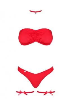 Ensemble Noël Kissmas Rouge 4 Pièces -SexToys Soldes ensemble noel kissmas rouge 4 pieces 2