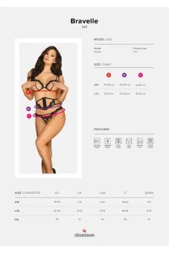 Ensemble Ouvert Bravelle Jarretelles 3 Pièces -SexToys Soldes ensemble ouvert bravelle jarretelles 3 pieces 4