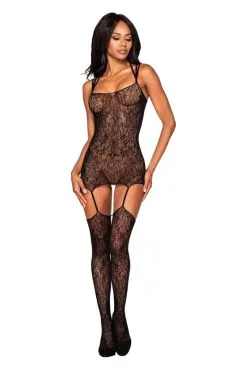 Ensemble Robe Lingerie Combi Sexy Dentelle Jarretière Bas -SexToys Soldes ensemble robe lingerie combi sexy dentelle jarretiere bas 2