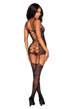 Ensemble Robe Lingerie Combi Sexy Dentelle Jarretière Bas -SexToys Soldes ensemble robe lingerie combi sexy dentelle jarretiere bas 4