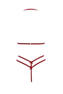 Ensemble Rouge Soutien-gorge Avec Bonnets Detachable -SexToys Soldes ensemble rouge soutien gorge avec bonnets detachable 3