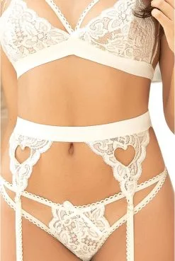 Ensemble Sexy Ivoire 3 Pièces Chic -SexToys Soldes ensemble sexy ivoire 3 pieces chic 2