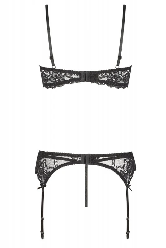 Ensemble Sexy Porte Jarretelles Belinda 3 Pièces Noir 4 Ensemble Sexy Porte Jarretelles Belinda 3 Pièces Noir – Image 4