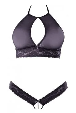 Ensemble Soutien Gorge Bandeau String Ouvert Chaine Dentelle Et Résille Noir 6 Ensemble Soutien Gorge Bandeau String Ouvert Chaine Dentelle Et Résille Noir -SexToys Soldes ensemble soutien gorge bandeau string ouvert chaine dentelle et resille noir 2