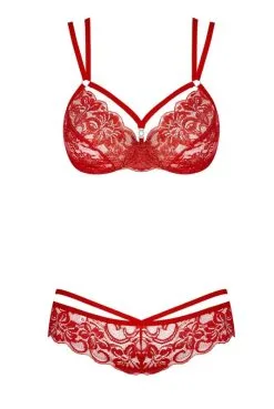Ensemble Strappy Rouge 2 Pièces -SexToys Soldes ensemble strappy rouge 2 pieces 2