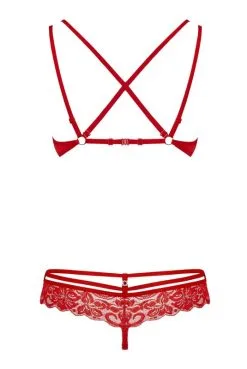 Ensemble Strappy Rouge 2 Pièces -SexToys Soldes ensemble strappy rouge 2 pieces 3
