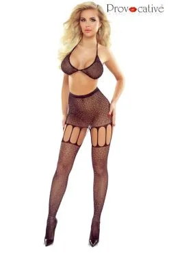 Ensemble Strass Résille Large Porte Jarretelle Bas Soutien Gorge -SexToys Soldes ensemble strass resille large porte jarretelle bas soutien gorge 2